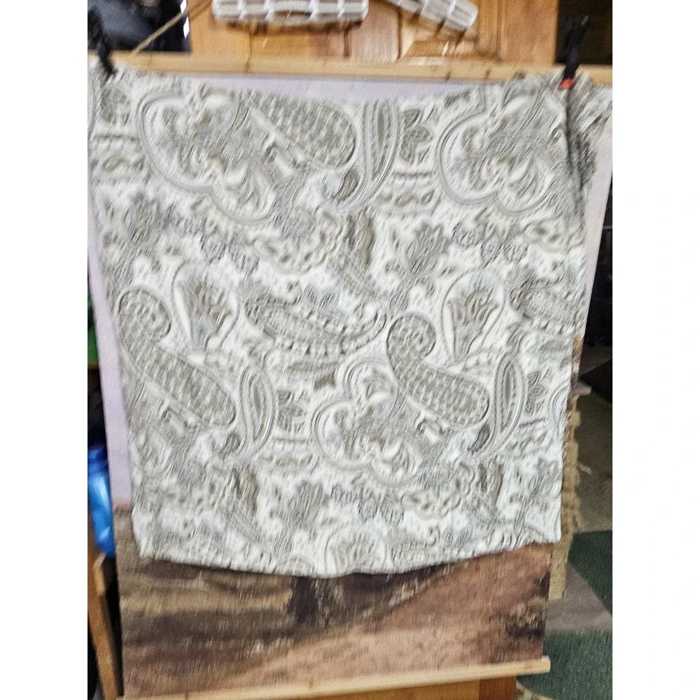 BELLA LUX FINE LINEN PAINTED PAISLEY FULL/QUEEN DUVET COVER 90x90 2 Shams